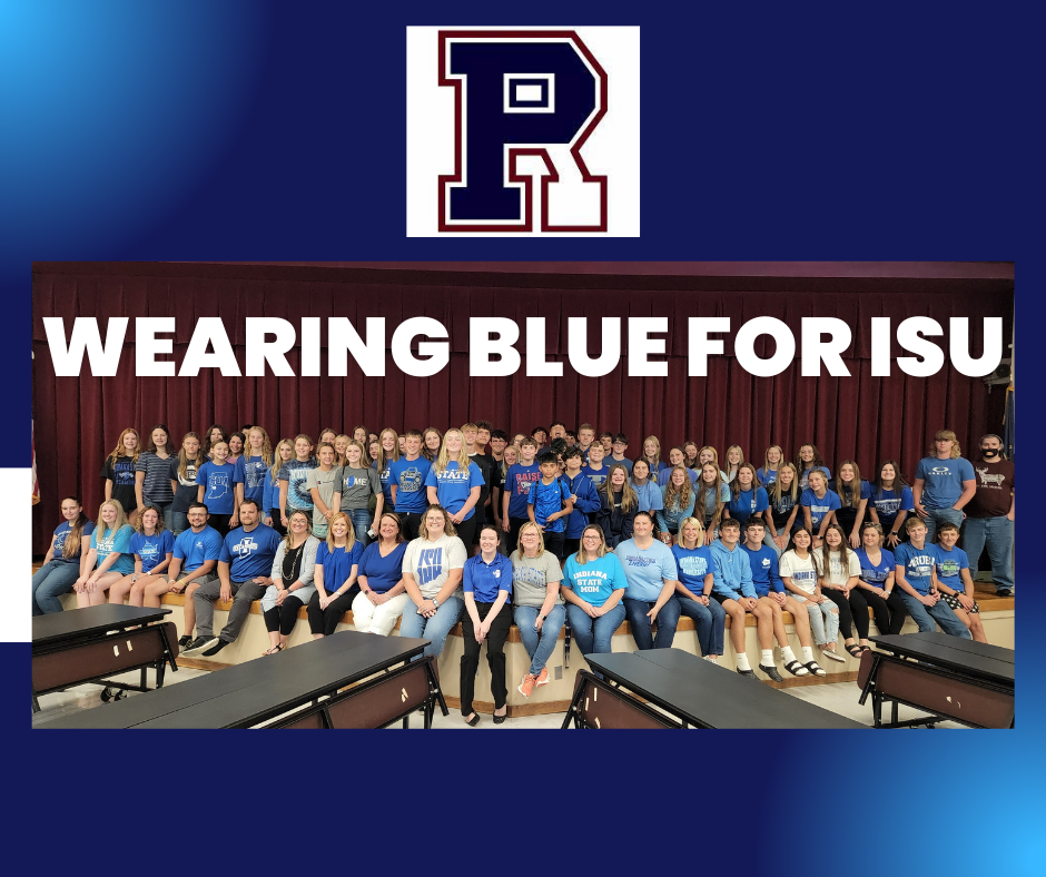RP Wearing Blue for ISU | Riverton Parke Jr./Sr. High School
