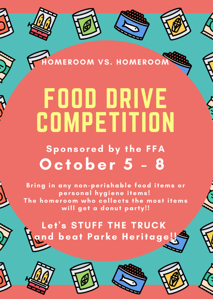 school canned food drive flyer