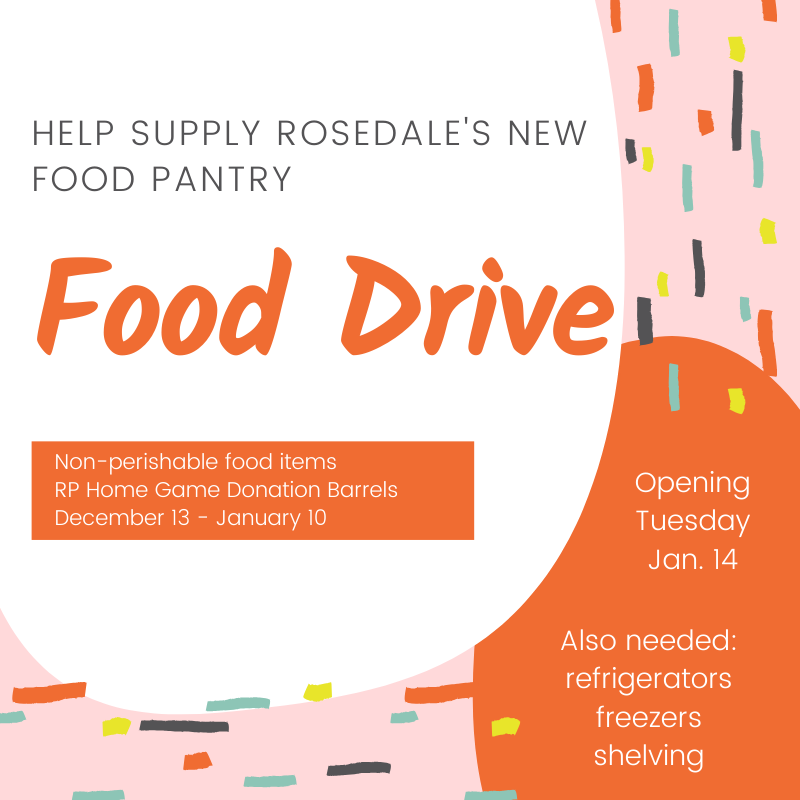 Food Drive for Rosedale's New Food Pantry