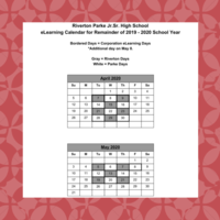 eLearning Calendar for Remainder of 2020