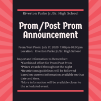 Prom/Post Prom Announcement