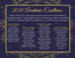 2020 Academic Excellence Members