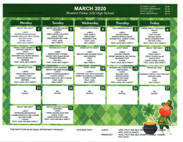 March 2020 Breakfast/Lunch Menu